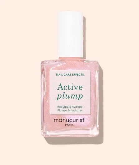 Лак для нігтів зміцнюючий лікувальний Manucurist ACTIVE PLUMP з колагеном, рожевий 15мл