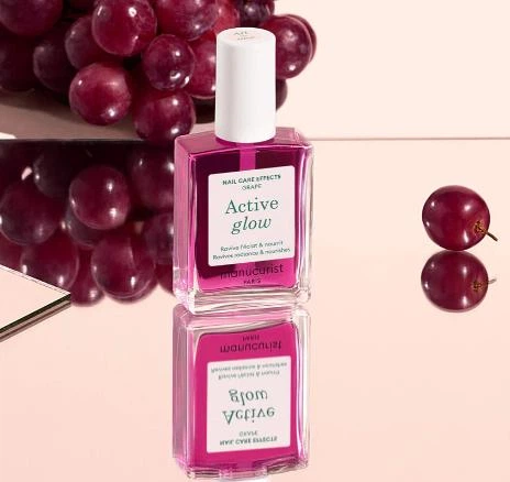 Лак для нігтів Active Glow Manucurist Grape – лікувальне кольорове покриття з олією мигдалю 15мл - Зображення 2