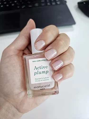 Лак для нігтів зміцнюючий лікувальний Manucurist ACTIVE PLUMP з колагеном, рожевий 15мл photo review
