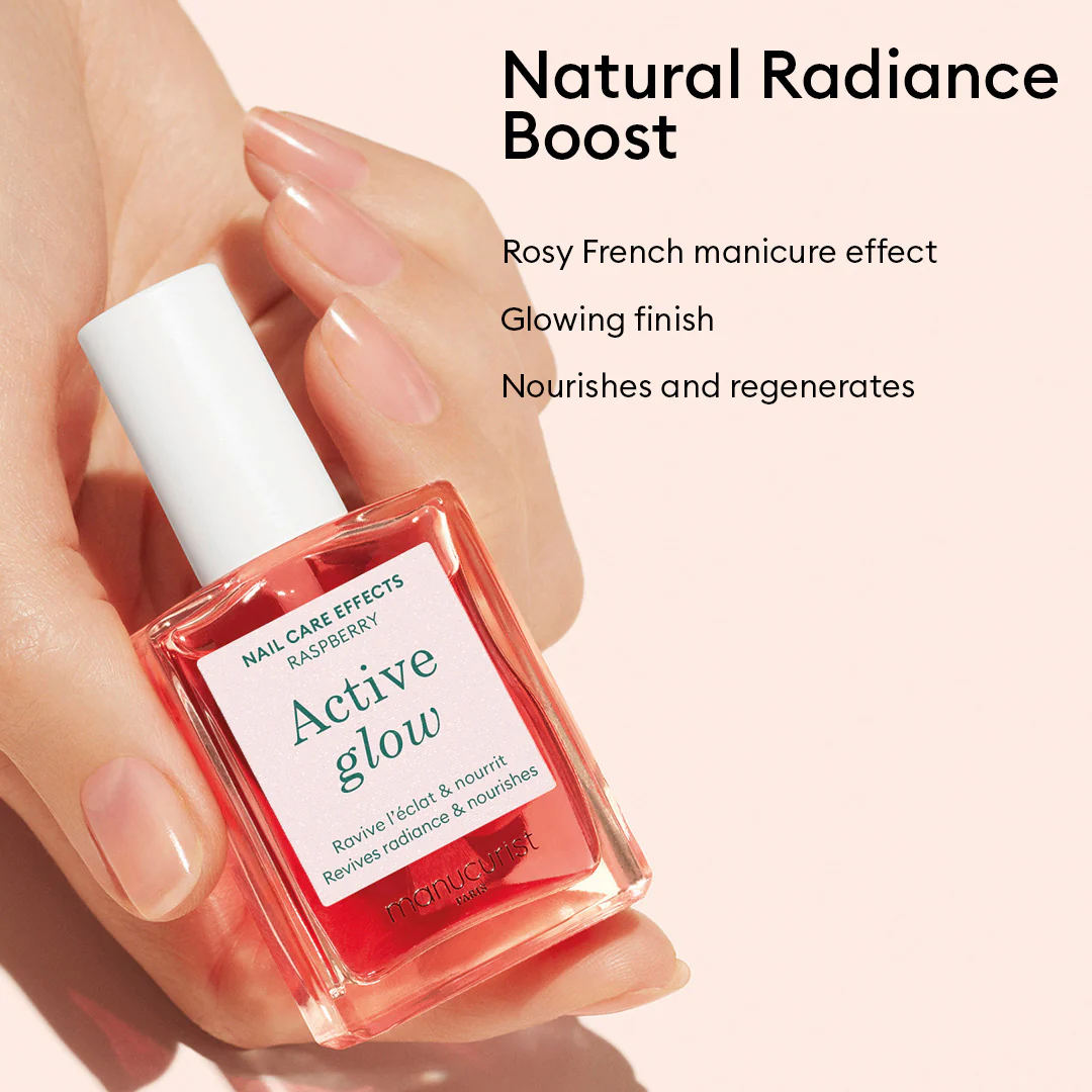 Набір Manucurist для відновлення нігтів Healthy Glow Duo – лак Active Glow Raspberry та сироватка Complete Serum для догляду за нігтями у кольоровий манікюр - Зображення 7